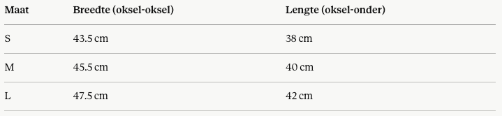 Maattabel Le top Noémie — geribbelde longsleeve in beige